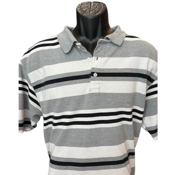 Vintage Bugle Boy Grey and White Polo in Excellent Condition - Size XL - Picture 3 of 6